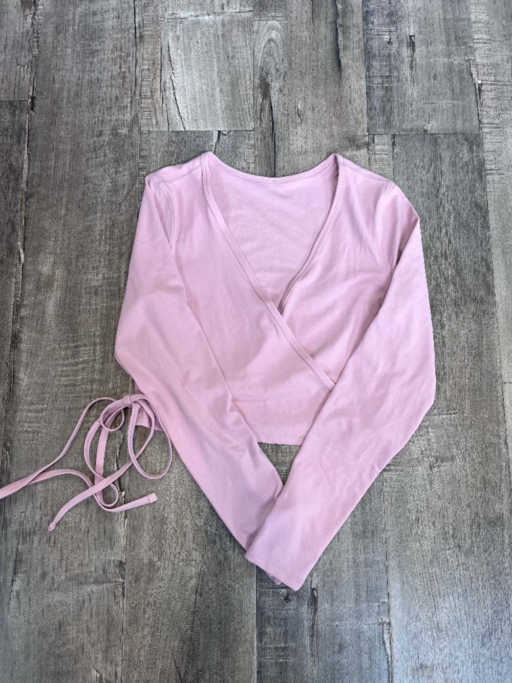 lululemon wrap long sleeve yoga pink shirt pilates